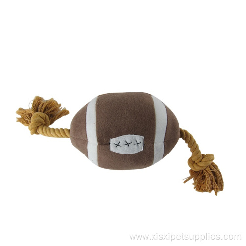 Factory price pet rope dog toys american football